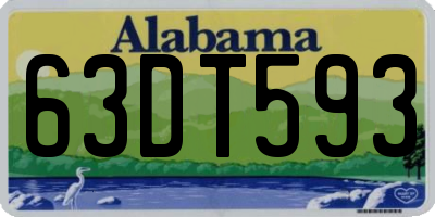 AL license plate 63DT593