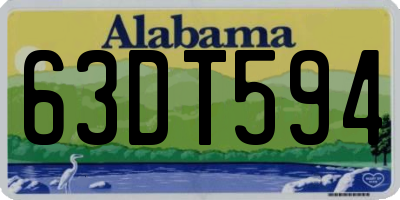 AL license plate 63DT594