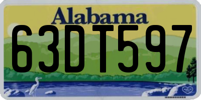AL license plate 63DT597