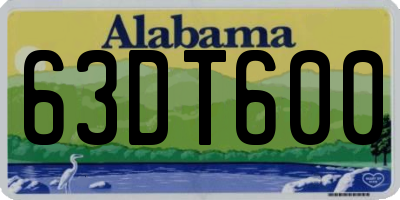 AL license plate 63DT600