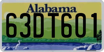 AL license plate 63DT601