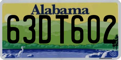 AL license plate 63DT602