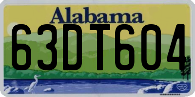 AL license plate 63DT604