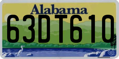 AL license plate 63DT610