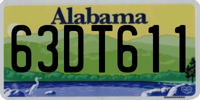 AL license plate 63DT611