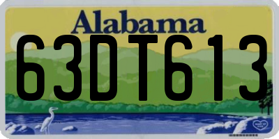 AL license plate 63DT613