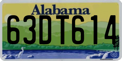 AL license plate 63DT614