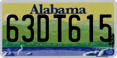AL license plate 63DT615
