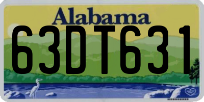AL license plate 63DT631