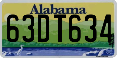 AL license plate 63DT634