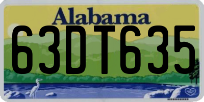 AL license plate 63DT635