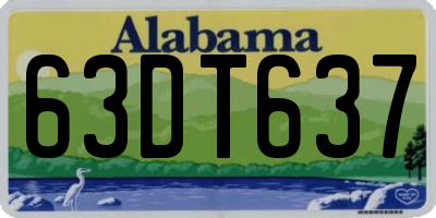 AL license plate 63DT637