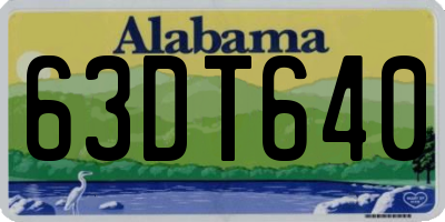 AL license plate 63DT640