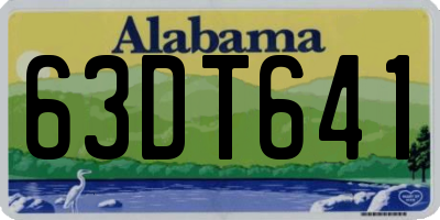 AL license plate 63DT641