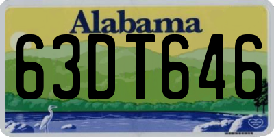 AL license plate 63DT646