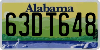 AL license plate 63DT648