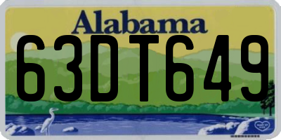 AL license plate 63DT649