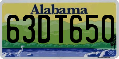AL license plate 63DT650