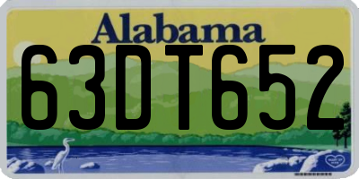 AL license plate 63DT652