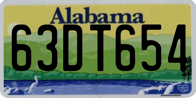 AL license plate 63DT654