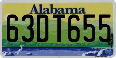 AL license plate 63DT655