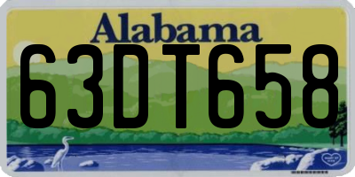 AL license plate 63DT658