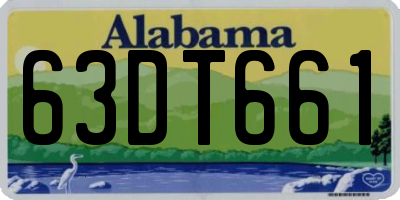 AL license plate 63DT661