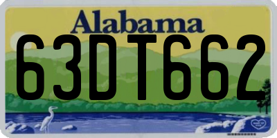 AL license plate 63DT662