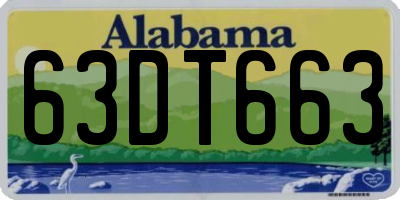 AL license plate 63DT663
