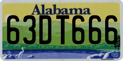 AL license plate 63DT666