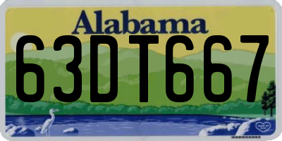 AL license plate 63DT667