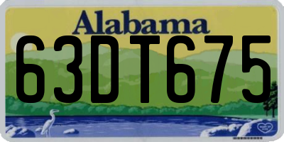 AL license plate 63DT675