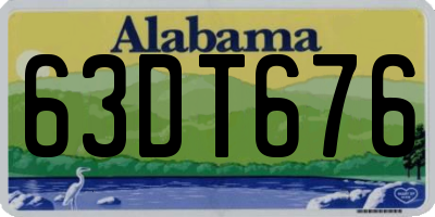 AL license plate 63DT676