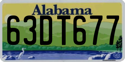 AL license plate 63DT677