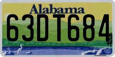 AL license plate 63DT684