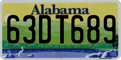 AL license plate 63DT689