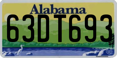 AL license plate 63DT693