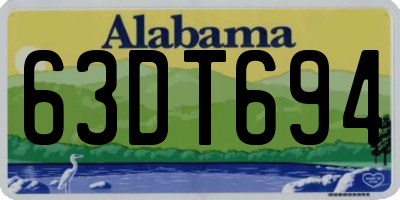 AL license plate 63DT694