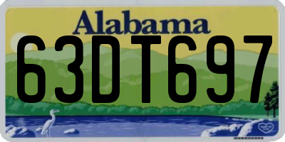 AL license plate 63DT697