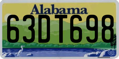 AL license plate 63DT698