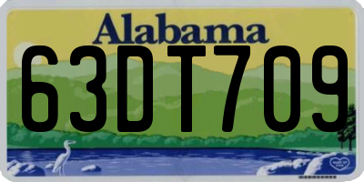 AL license plate 63DT709