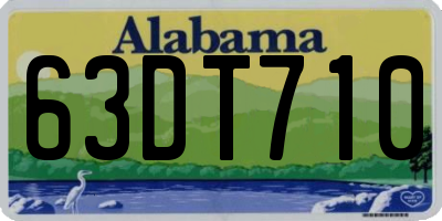 AL license plate 63DT710