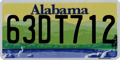 AL license plate 63DT712