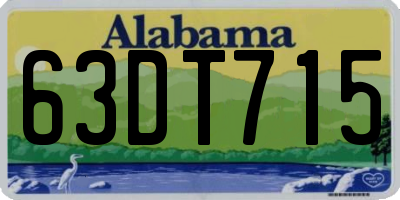 AL license plate 63DT715