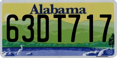 AL license plate 63DT717