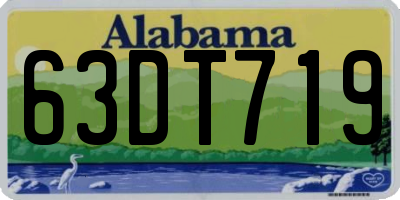 AL license plate 63DT719
