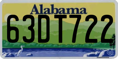AL license plate 63DT722
