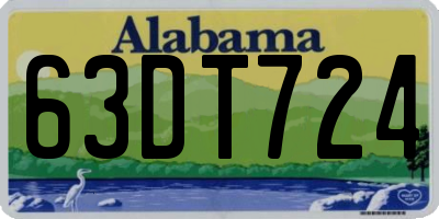 AL license plate 63DT724