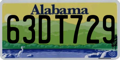 AL license plate 63DT729
