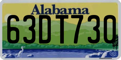 AL license plate 63DT730